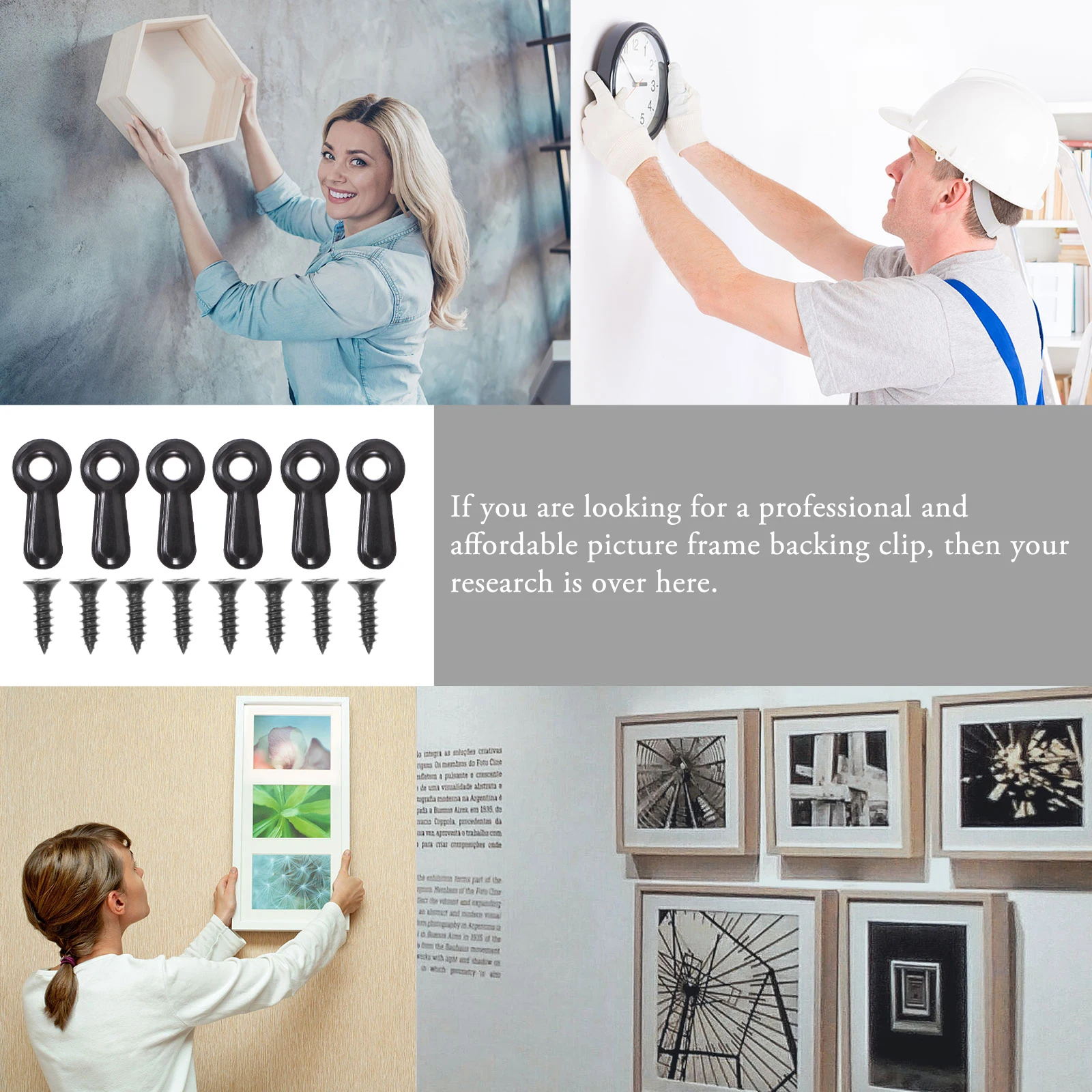 

100pcs Photo Frame Backing Clips Iron Electroplated Durable For Wall Art Display Turn Button Hardware Mounting Tool Picture