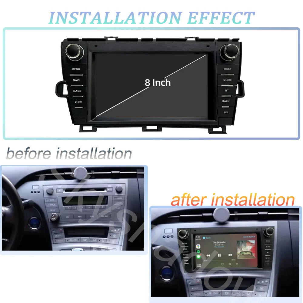 Android 13 Wireless CarPlay For Toyota Prius 2009-2015 Car Multimedia Player 4G WiFi GPS Navigation Bluetooth DSP No 2din dvd