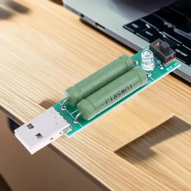 Digital Current Voltage Tester Module with Mini USB Load Tester; 2A/1A Power Bank Discharge Resistor w/ Switch