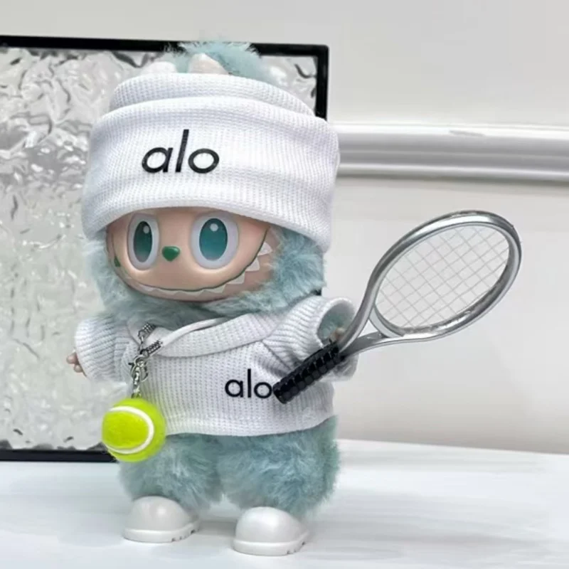 Accesorios Deportivos de Tenis y Bádminton para Muñeca Labubu/Crybaby de 15-17 cm: Sombrero Plano, Pantalones, Ropa, Suéter, Falda Plisada, Conjunto de Ropa