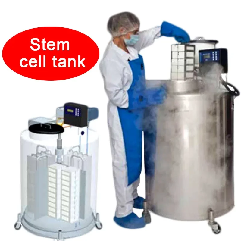 Large Diameter Transcell Stem Cell Banking Cryogenic Ln2 Storage System Bulk Semen Freezer