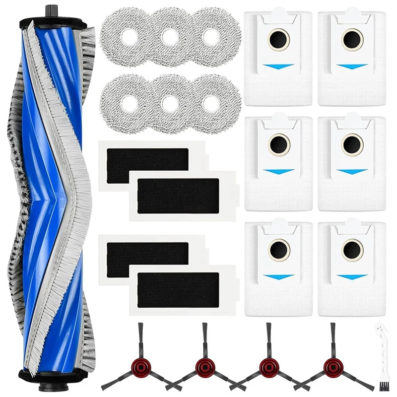 

A19F-For ECOVACS DEEBOT T30S Robot Vacuum Cleaner Main Side Brush Hepa Filter Mop Cloth Dust Bags Parts