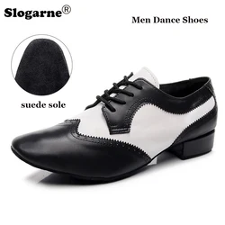 Soft Dance Shoes Men Cow Leather Latin Shoes Male Jazz Tango Waltz Ballroom Dance Wear Stage Show Footwear Sports Casual Shoes