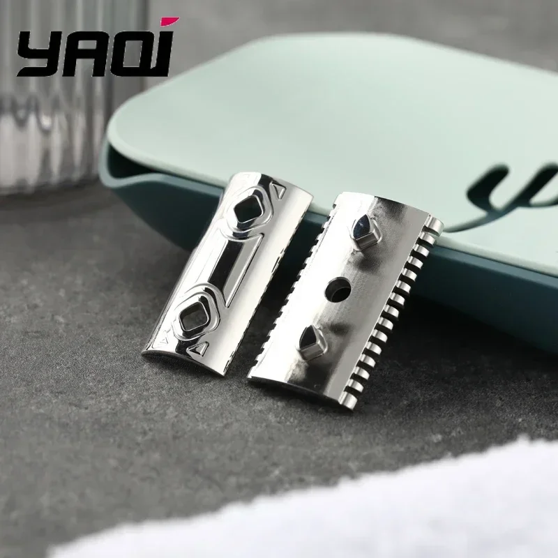 

Бритва из нержавеющей стали YAQI Harlequin 316, полированная безопасная бритвенная головка из нержавеющей стали с зазором лезвия 0,90 мм