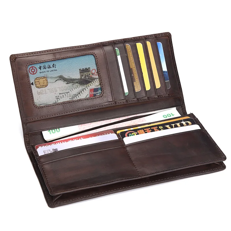 MOTAORA Genuine Leather Wallet for Men, Handcrafted Money Clip Card Holder with RFID Blocking, Slim Bifold Front Pocket Purse