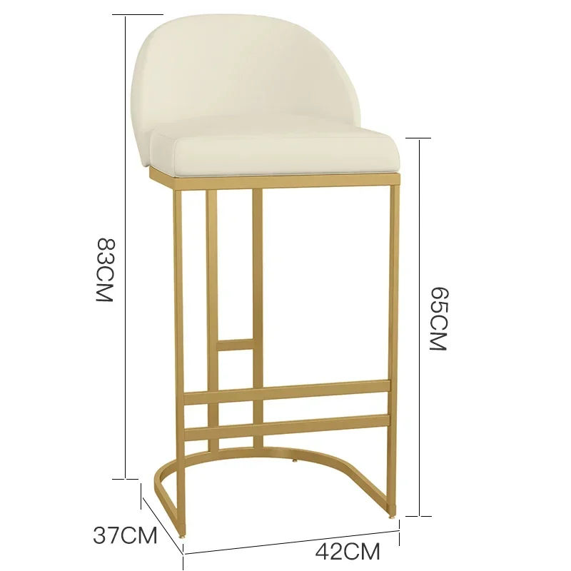 Wysoki różowy akcent Stołki barowe Recepcja Minimalistyczne luksusowe stołki kuchenne Nordic Ergonomiczne meble barowe Cadeiras