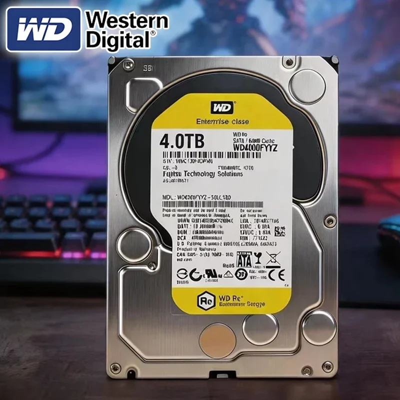 Western Digital WD Gold HDD 1TB 2TB 3TB 4TB SATA 6.0Gb/s 3.5" Hard Drive Disk For Security System Video Recorder Ssd Hard Disk