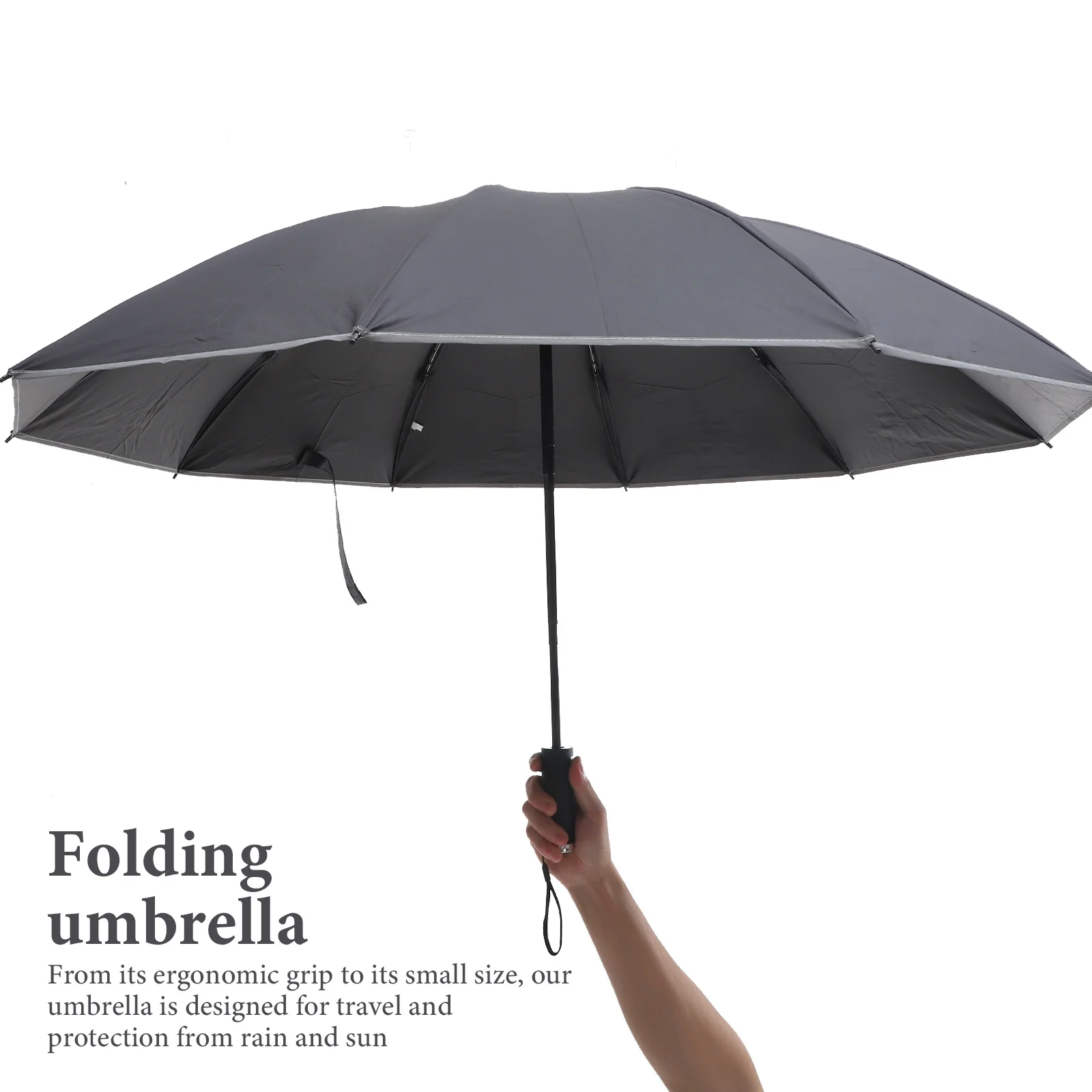 

10 Rib Reverse Opening Umbrella Small Foldable Sunshade Waterproof Rainproof Uv Protection Travel Essential Lightweight
