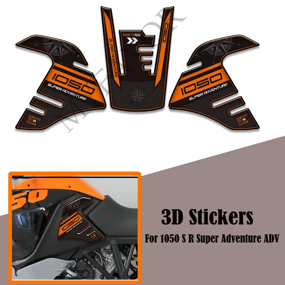 

NEW Motorcycle Tank Pad Side Grips Gas Fuel Oil Kit Knee Protection For 1050 S R Super Adventure ADV