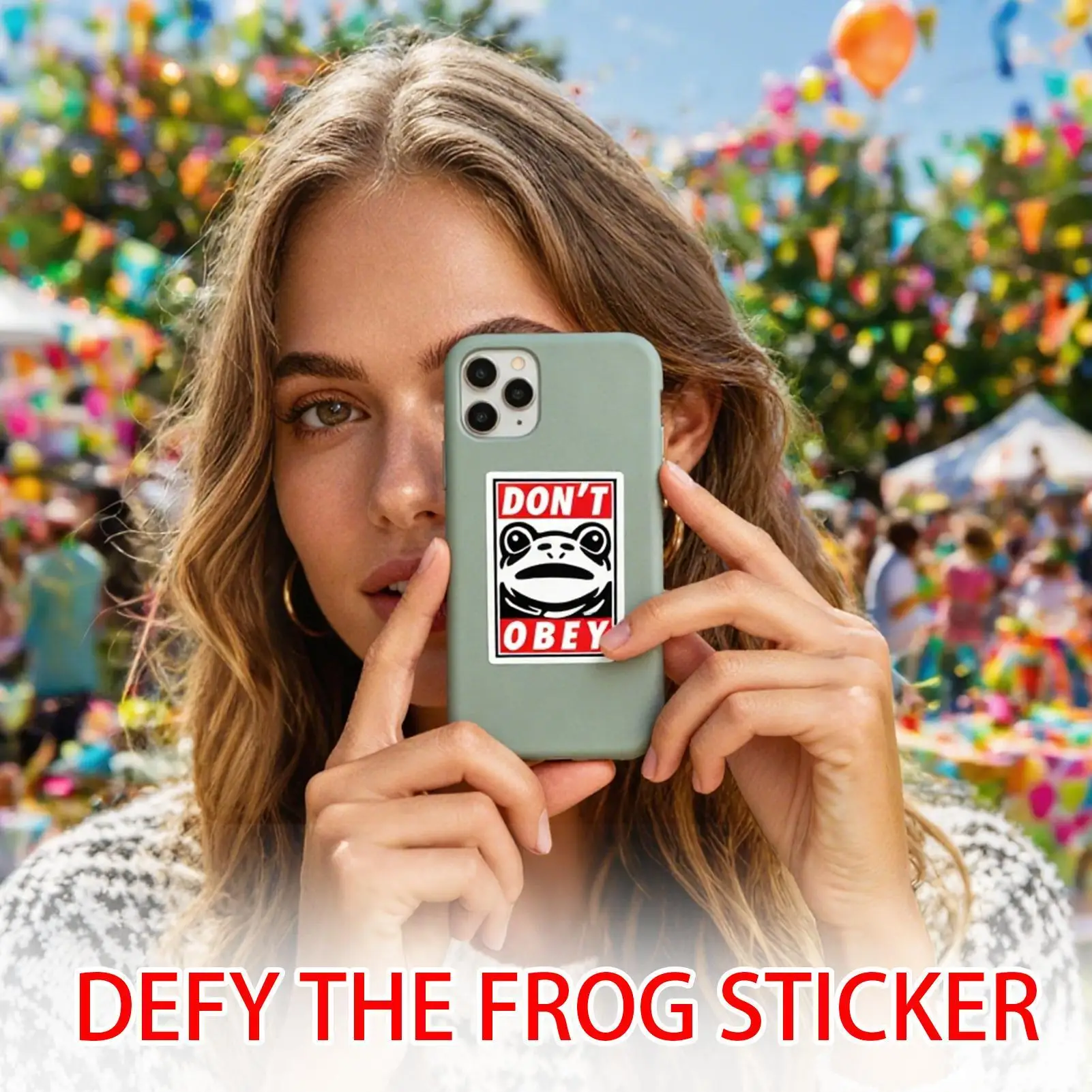 لا تفعل ضفدع بورتلاند يتحدى الضفدع ملصق الاحتفال ديكور الحفلات 10 أوراق روح الدعابة نمط الضفدع ملصقات الكمبيوتر المحمول #3