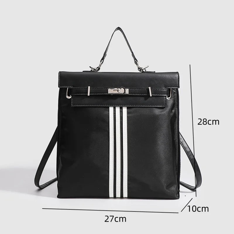 Black New Student Bag Women\'s Backpack Fashion High Capacity Oxford Backpack Handheld Bag Leisure Outdoor Backpack Travel Bags