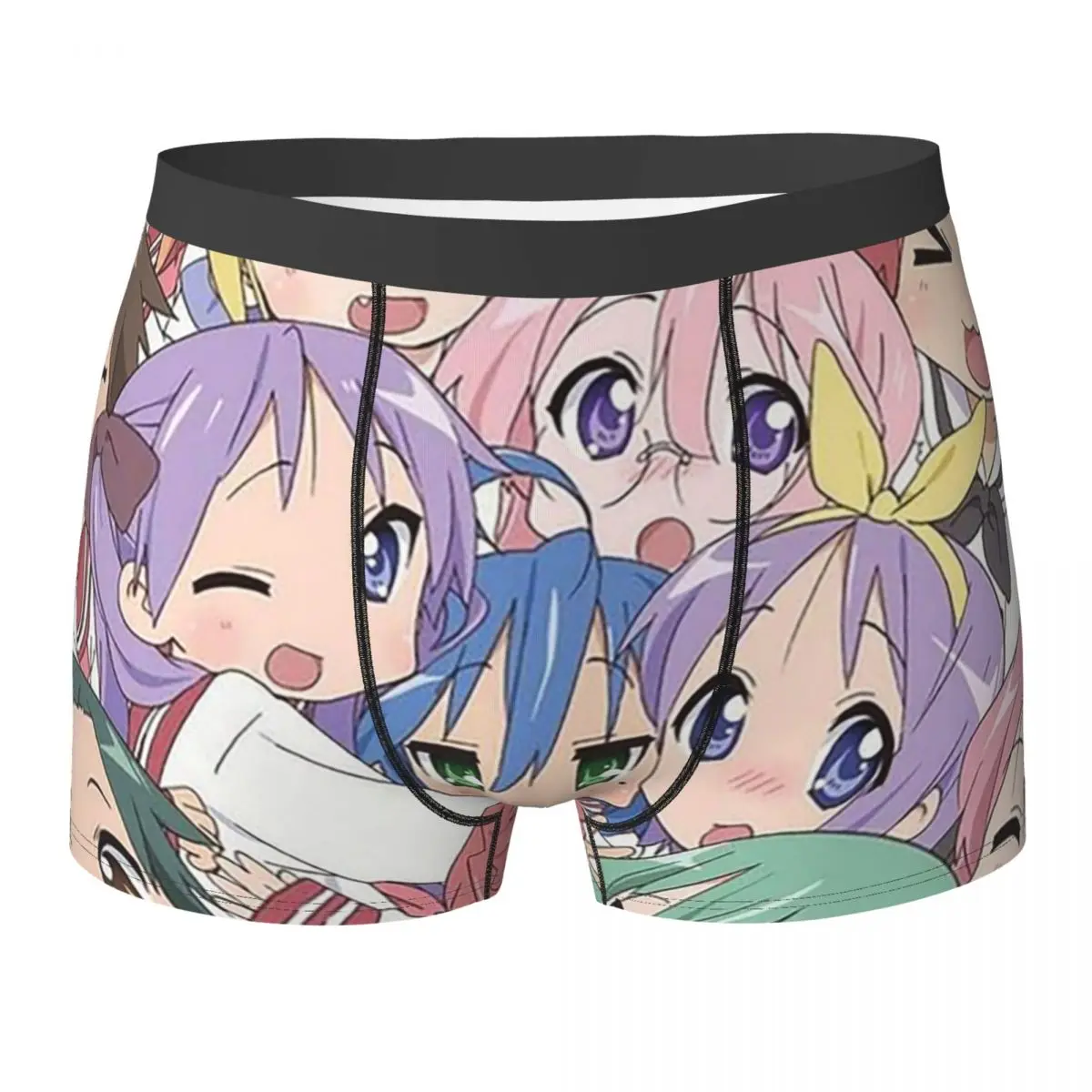 Boxer Underpants Shorts Lucky Star Anime Lucky Star Anime Panties Male Soft Underwear for Homme Man Boyfriend Gifts