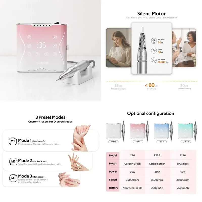 Gradual change butterfly manicure light set Brushless motor Electric dust collector US standard plug manicure set Suitable
