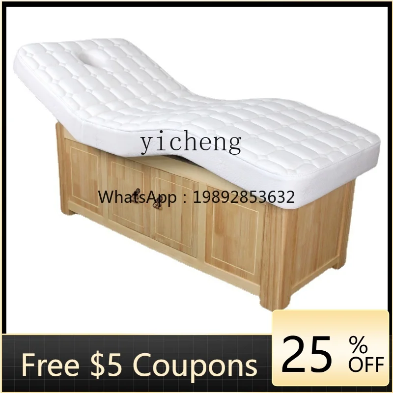 

Solid Wood Facial Bed High-Grade Massage Couch Massage Bed Electric Physiotherapy Bed Latex