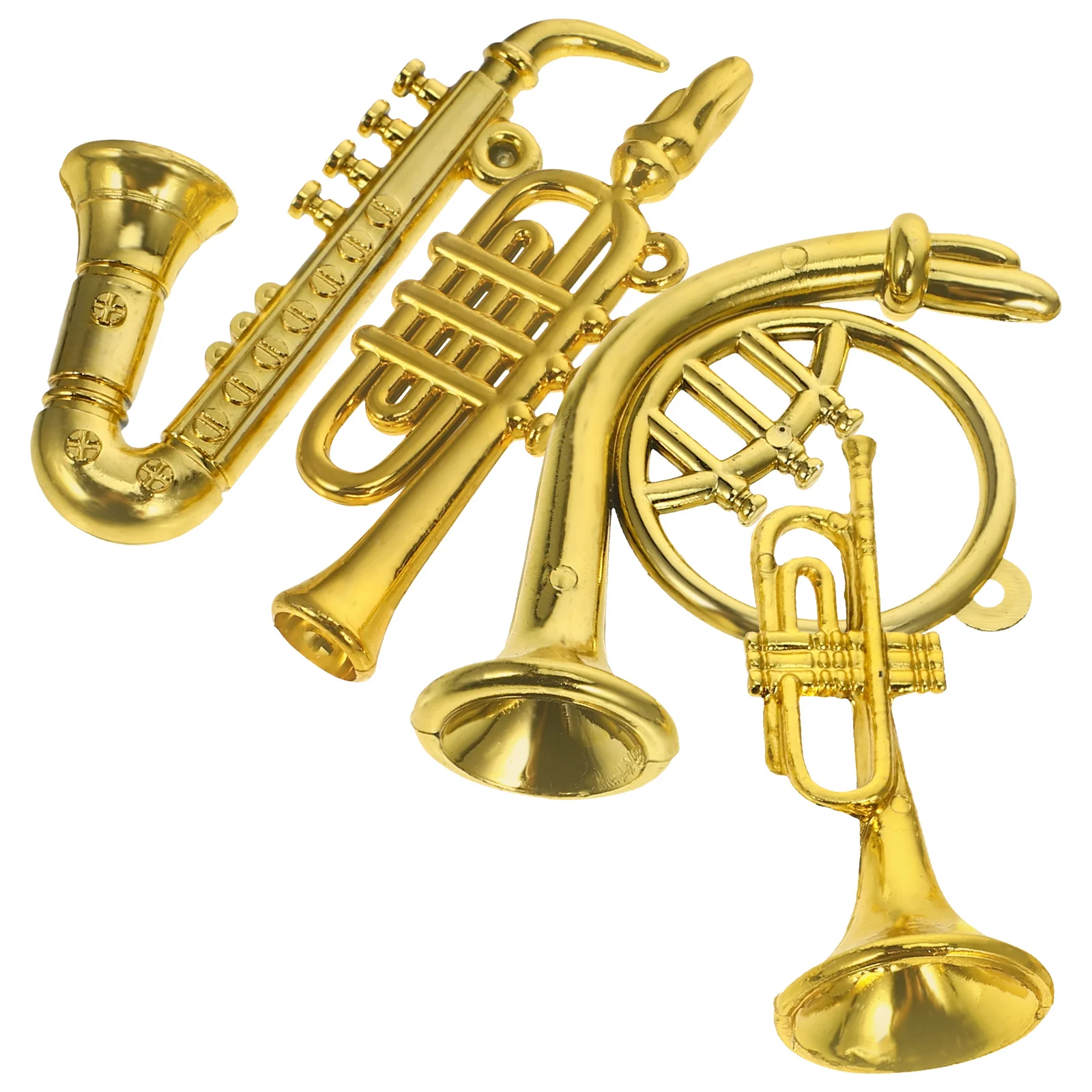 Mini instrumento Musical de plástico, regalo en miniatura, saxofón, accesorios de adorno para el hogar, 4 Uds.