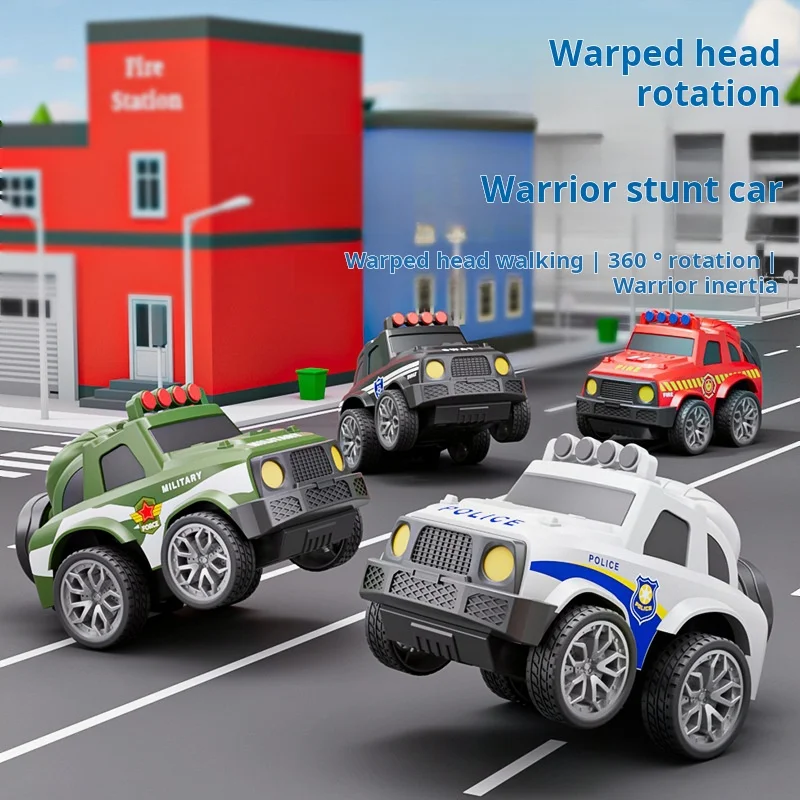 어린이용 미니 오프로드 차량 360도 스턴트 자이로스코픽 회전 장난감 아기 유아 관성차