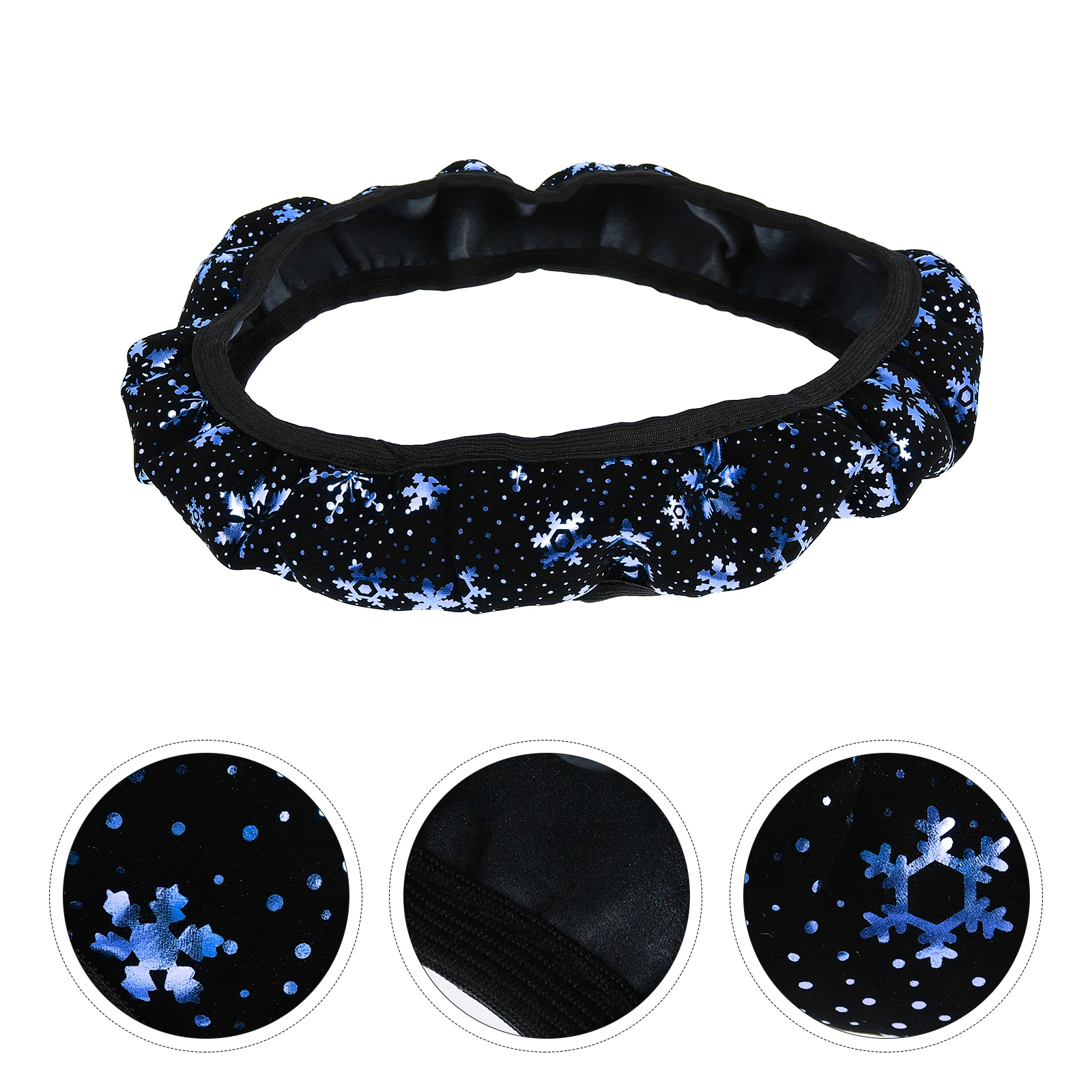 

Steering Wheel Cover Car Elastic Skid-Proof Heat Resistant Luxury Protector Snowflake Pattern Easy Installation Auto