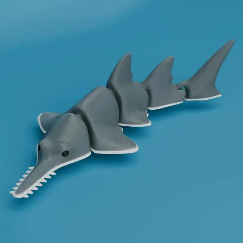 Flexible Joint Simulation Marine Animal Ornament 3D Printed Shark Killer Whale Figurine Home Decor Ideal Present For Family Fri view 5