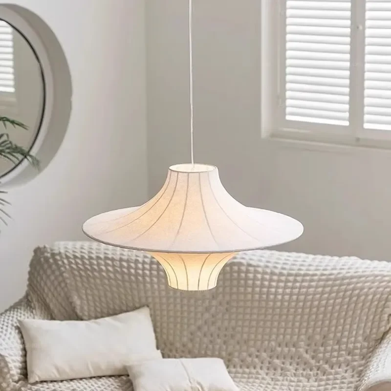 French Cream Style Silk Chandelier Wabi Sabi Ambient Light for Living Room Bedroom Study Bed and Breakfast Restaurant Pendant