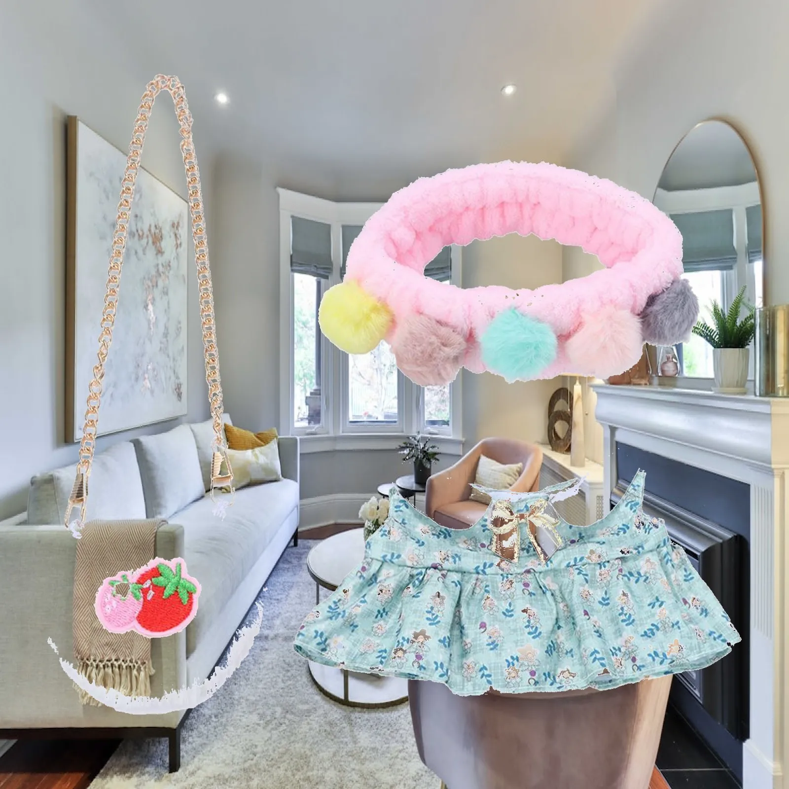 

Soft Doll Clothes Costume Headband Hat Stuffed Ducks Clothes for Girls Dolls