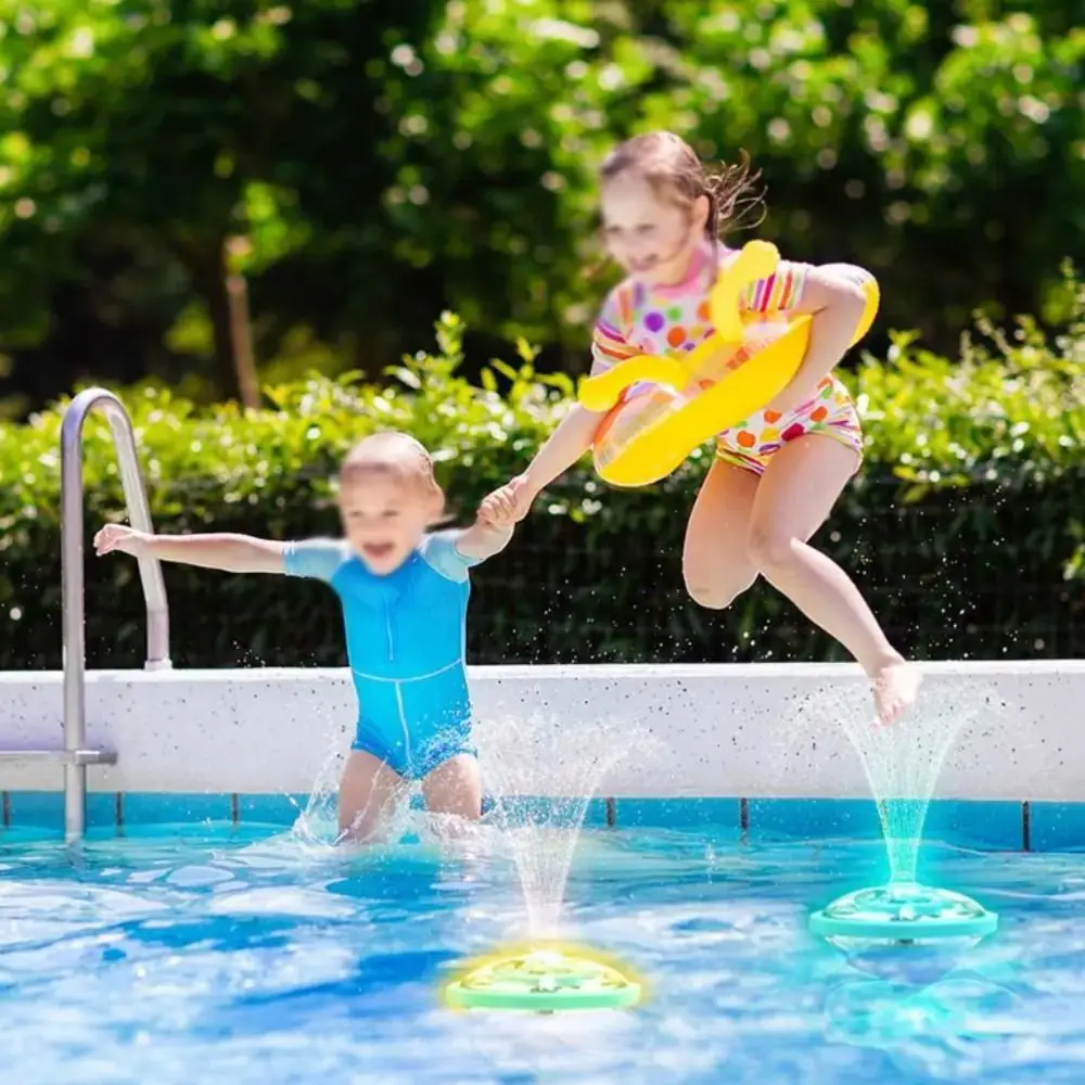 5 Light Modes USB Rechargeable Pool Fountain 4 Spray Modes Wireless Remote Control Floating Fountain Pump Energy Efficient