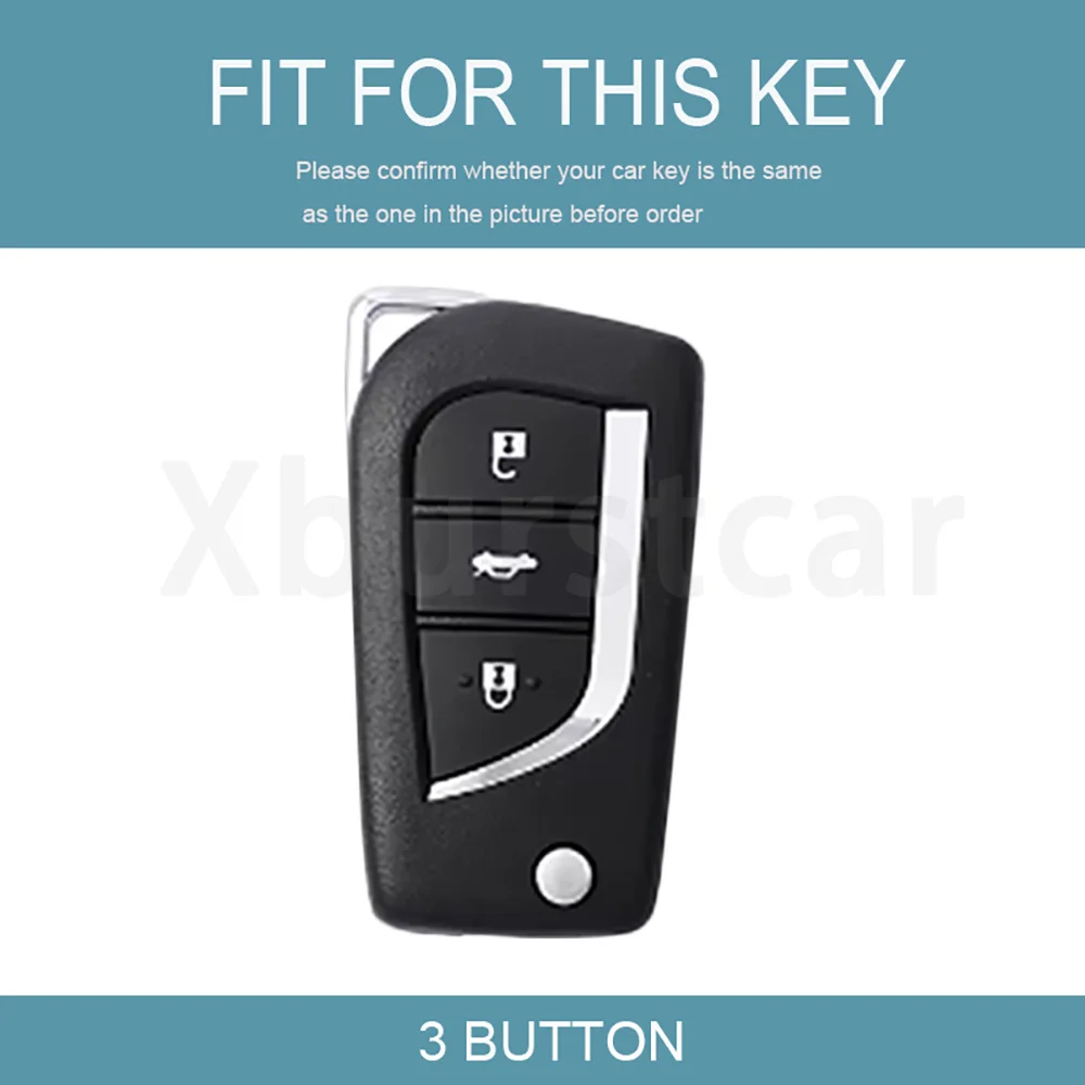 Leather TPU Keyless Fob Car Key Case Cover for Toyota Hilux RAV4 Forturner Auris Corolla Avensis Verso Yaris Aygo Scion TC Camry