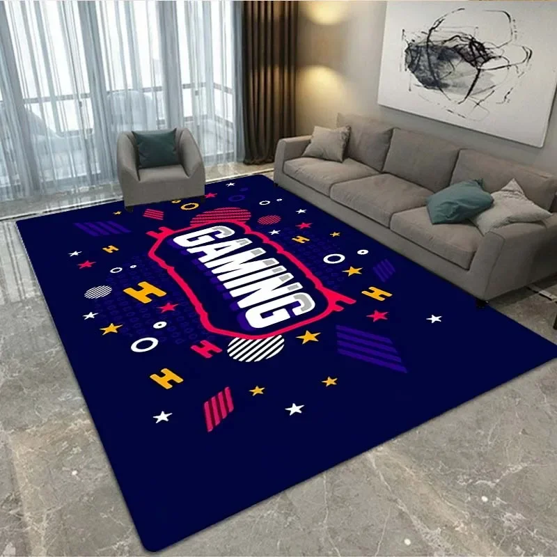 

Cartoon Gamer Game Over Area Rug,Carpet Rug for Living Room Bedroom Sofa Playroom Doormat Decor,Kids Play Non-slip Floor Mat