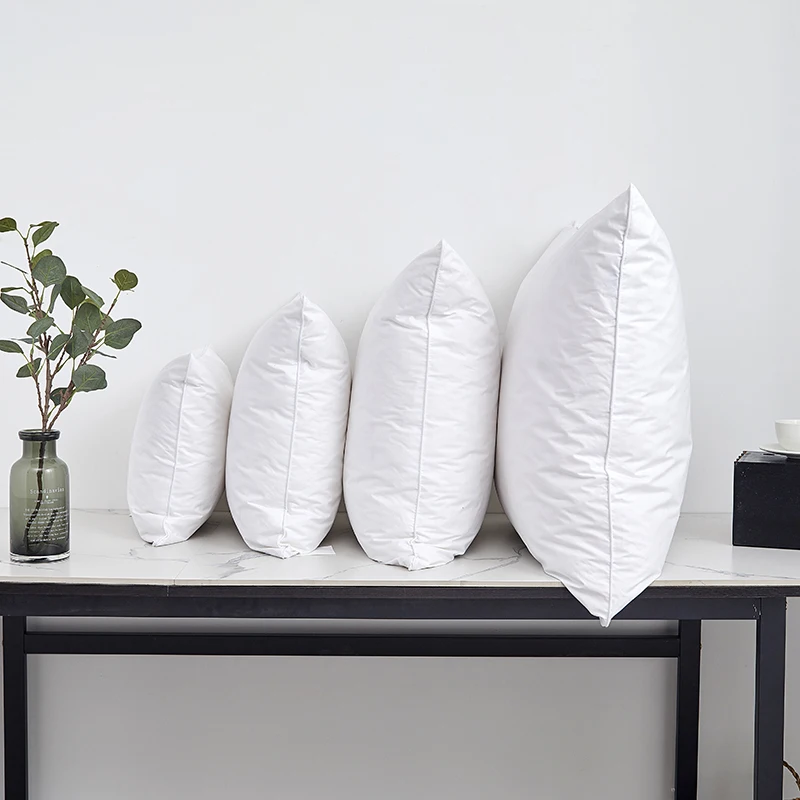 White Goose Feather Down Bed Pillows for Sleeping Multi-Size 5 Star Hotel Soft Pillow Core for Back, Stomach or Side Sleepers