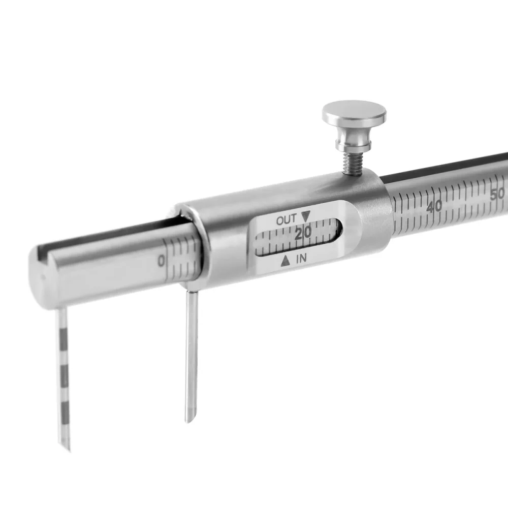 Dental Orthodontic Sliding Caliper 0-80mm  Implant Measuring Gauge Double Scale Round  Dentistry Instrument Products