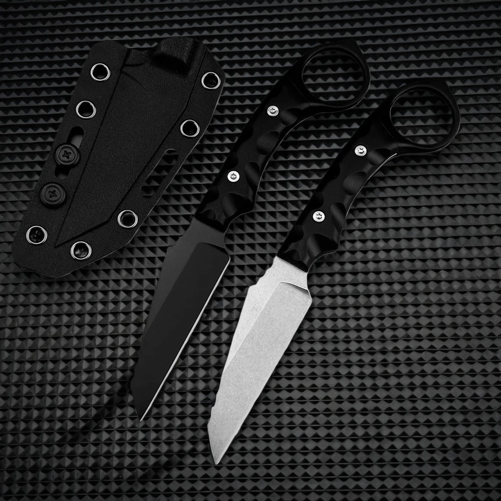 

Многофункциональный нож EDC с фиксированным лезвием 7Cr13MoV, стальное лезвие, ручка из нейлонового волокна, тактический охотничий инструмент для кемпинга и кемпинга с ножнами