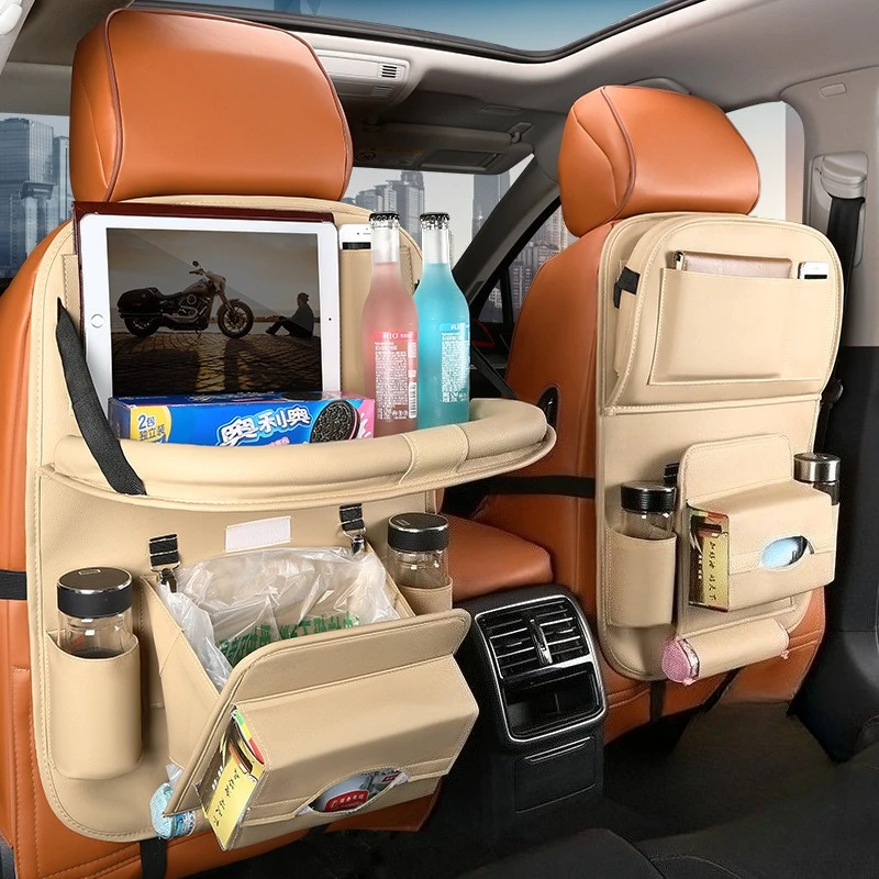 

Car chair back storage bag hanging bag car small table board dining table storage bag backup tissue storage bag