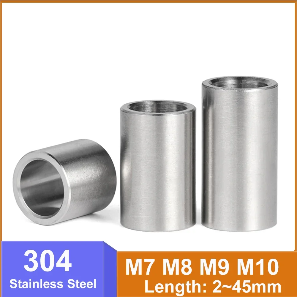 M7 M8 M9 M10 Extended Cylindrical Sleeve 304 SS Unthreaded Bushing Hollow Liner Spacer Round Shaft Sleeve Hardware Parts