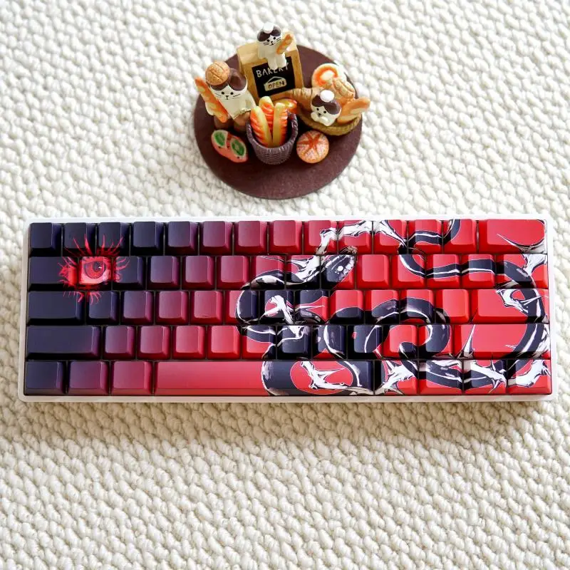 Taboo Snake Theme Keycaps Original PBT sublimation Side Carving PC Gaming Keyboard accessories Collection Gifts Custom Keycaps