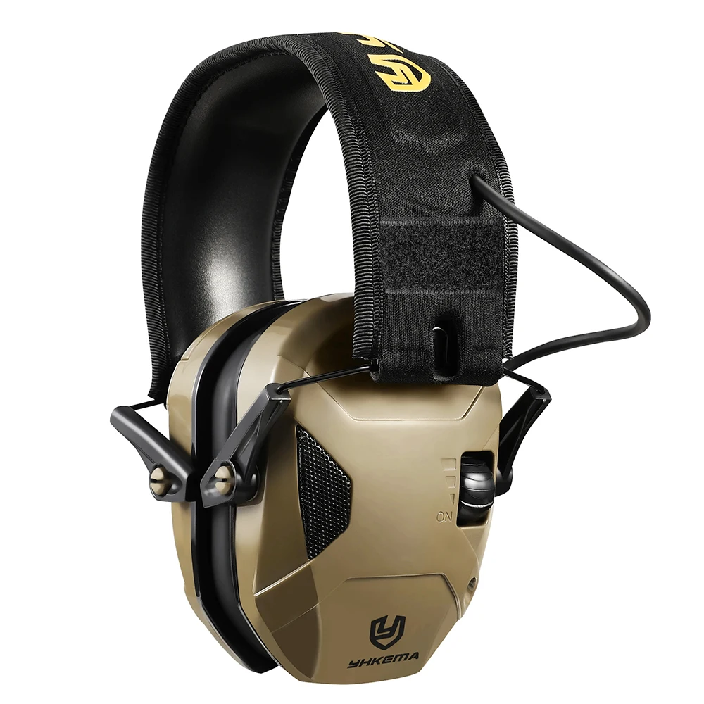 YHKEMA E60 Fone de ouvido eletrônico para tiro, caça, manutenção de engenharia, proteção auditiva, redução de ruído ativo, protetor de ouvido tático