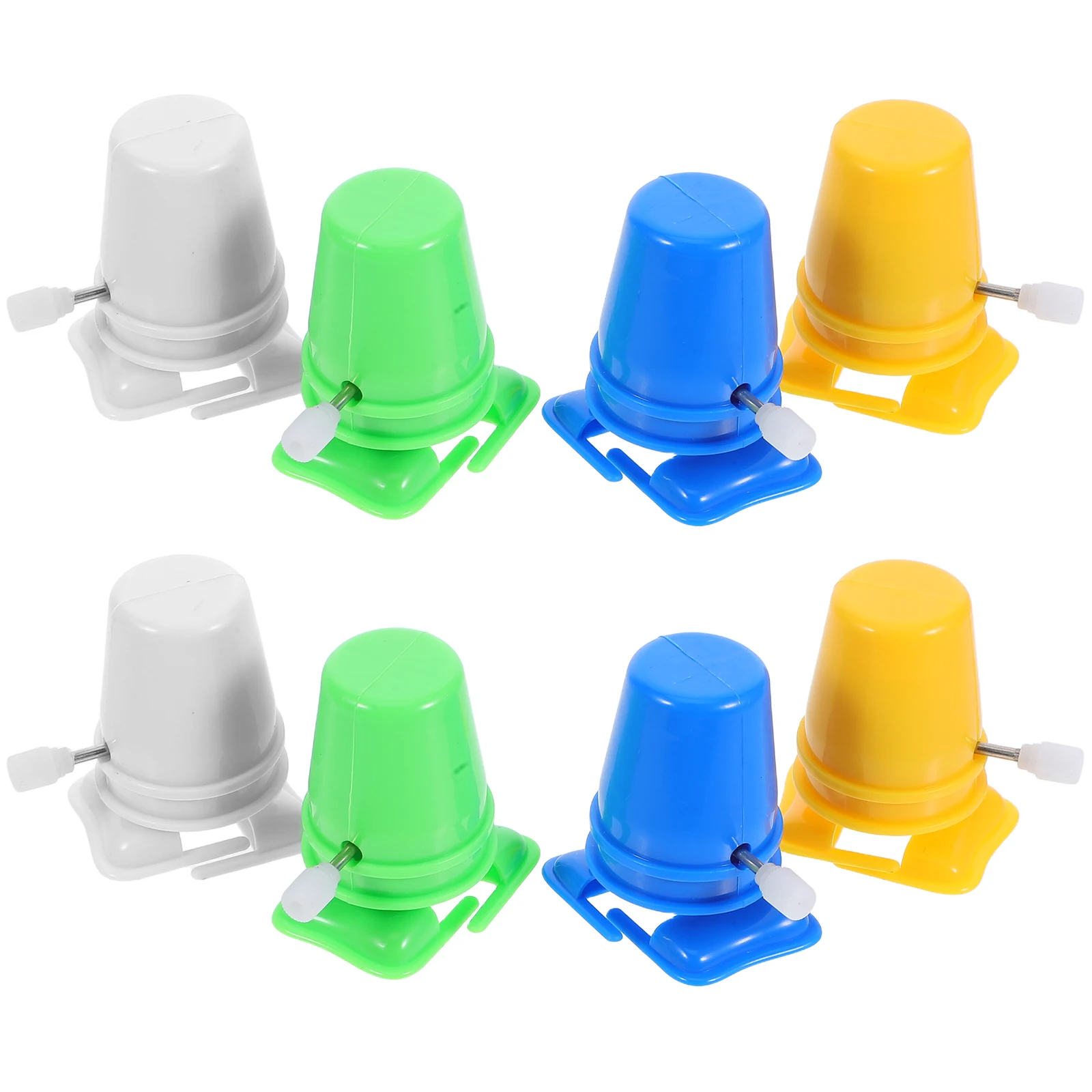 8pcs Windup Movements 교체 부품 Diy 클레이 공예 액세서리 수제 공예 어린이를위한 시계 방향 플라스틱 Movements