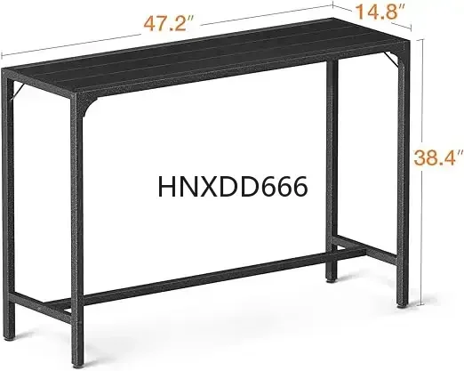 

55 Inch Outdoor Bar Table, Patio Bar Height Table, Tall Hot Tub Table with Weather Resistant Waterproof Top for Garden, Yard