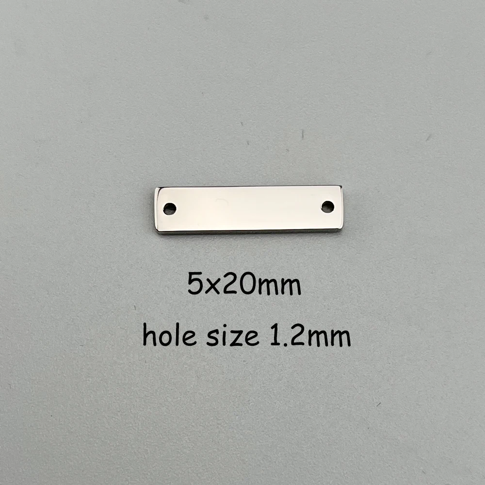 

10pcs clearance sale 5x20mm 20mm 27x27mm Blank connector stainless steel Rectangle Plate