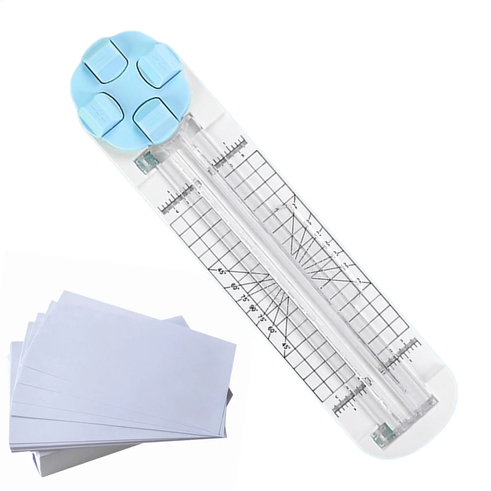 Multi-Function Paper Cutter 4-in-1 Photo Cutter Scrapbooking Cutter Creasing Machine Hand-Cutting Card Label Cardboard Art Tools