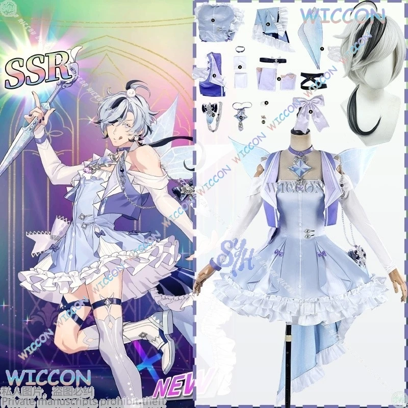 

Mag/anime game Nu: Carnival cosplay Blade costume Snow white diamond magic boy sexy dress Stockings jirai kei Halloween party co