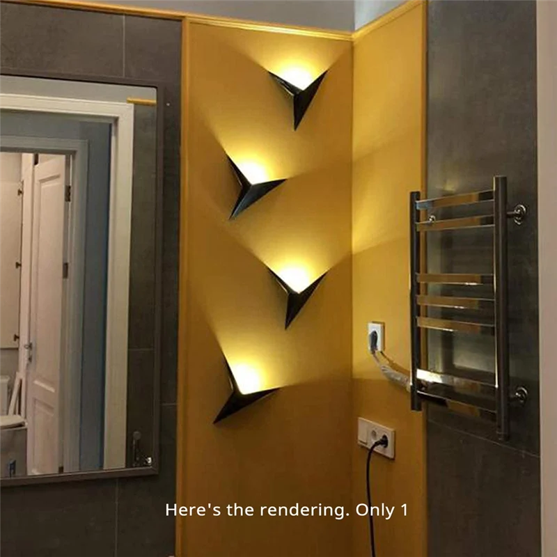 

ABVJ-Modern Minimalist Triangle Shape LED Wall Lamps Nordic Style Indoor Wall Lamps Living Room Lights Simple Light