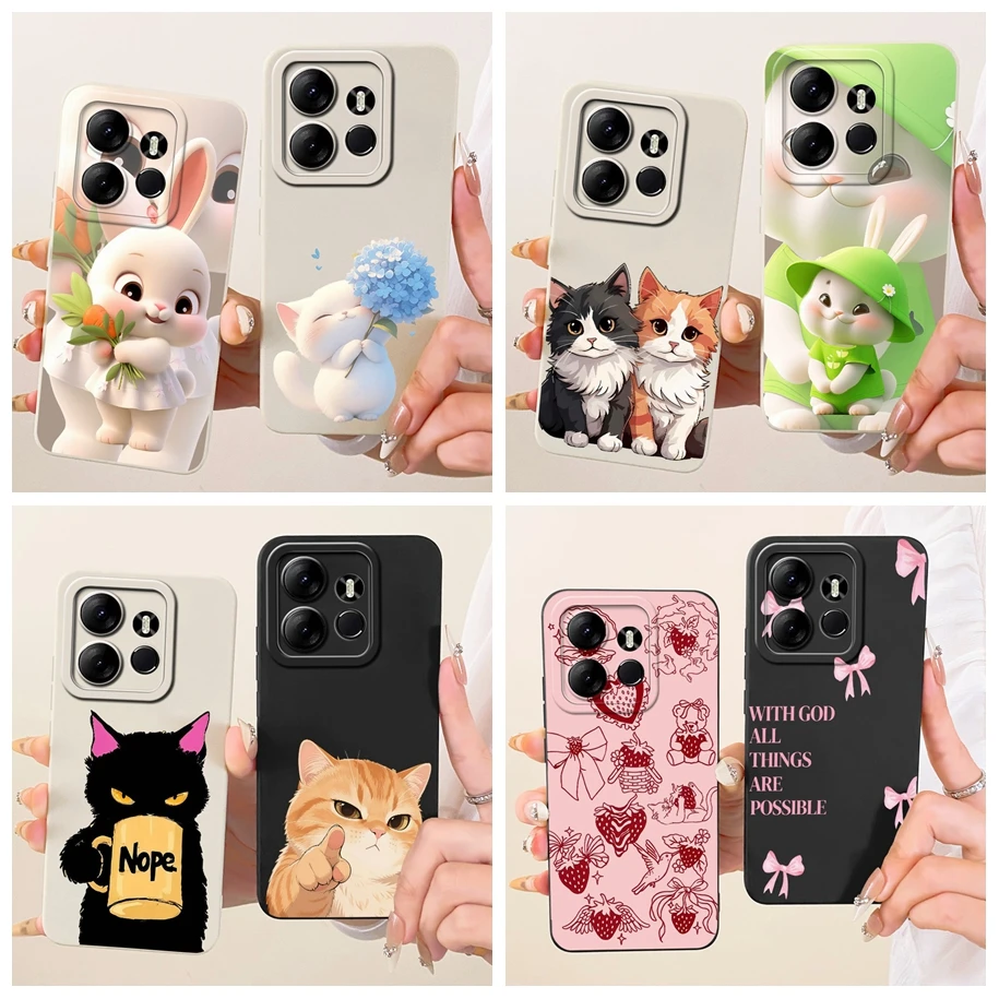 حافظة لهاتف Tecno Spark Go 2023 غطاء لطيف على شكل قطة كرتونية على شكل فيونكة حلوى ناعمة من السيليكون Funda لهاتف Tecno Pop 7 7 Pro Pop7 BF6 BF7 من البولي يوريثان كابا #1