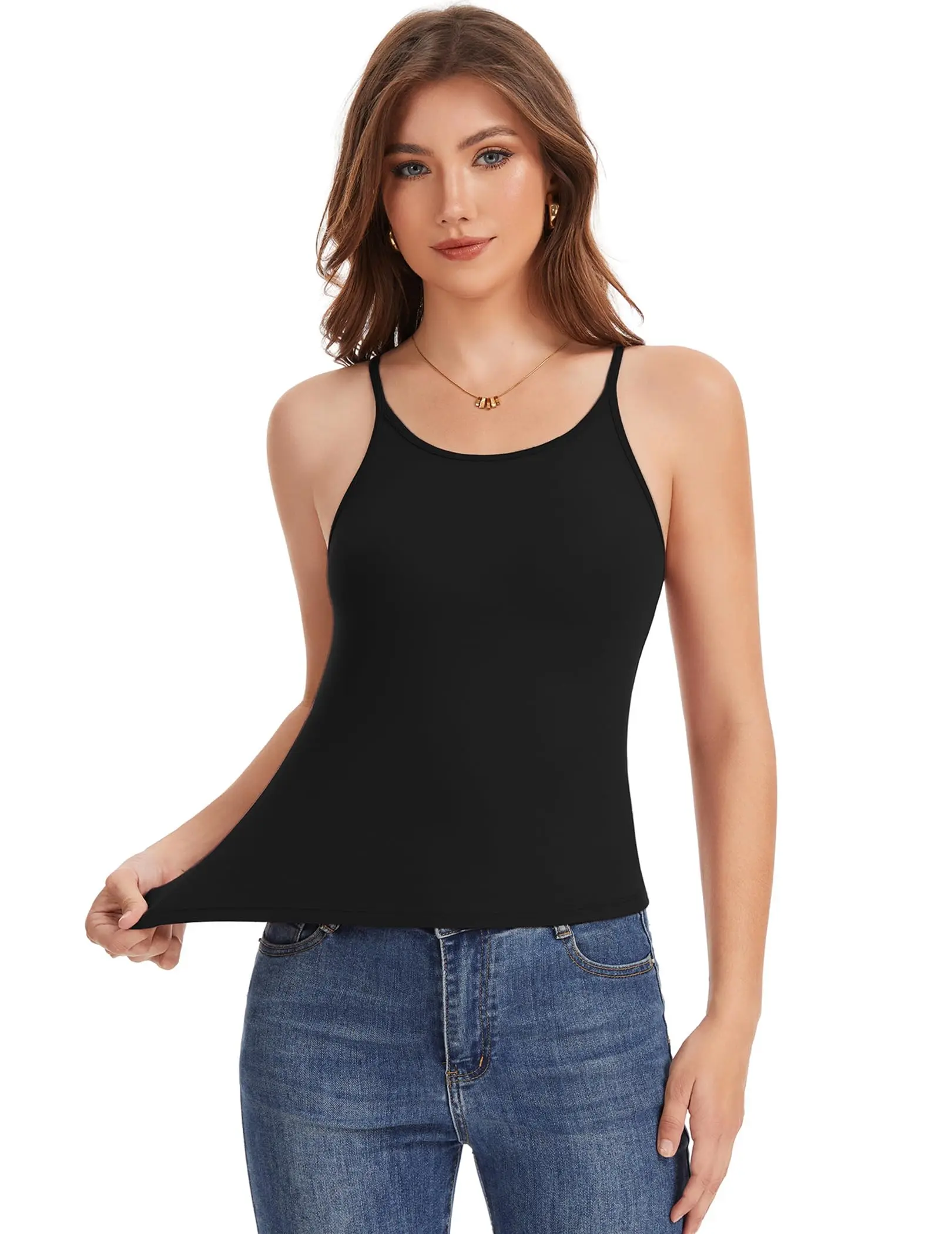 

Camisole Tops for Women Sleeveless Adjustable Spaghetti Strap Tank Tops Y2K summer Basic Shirts