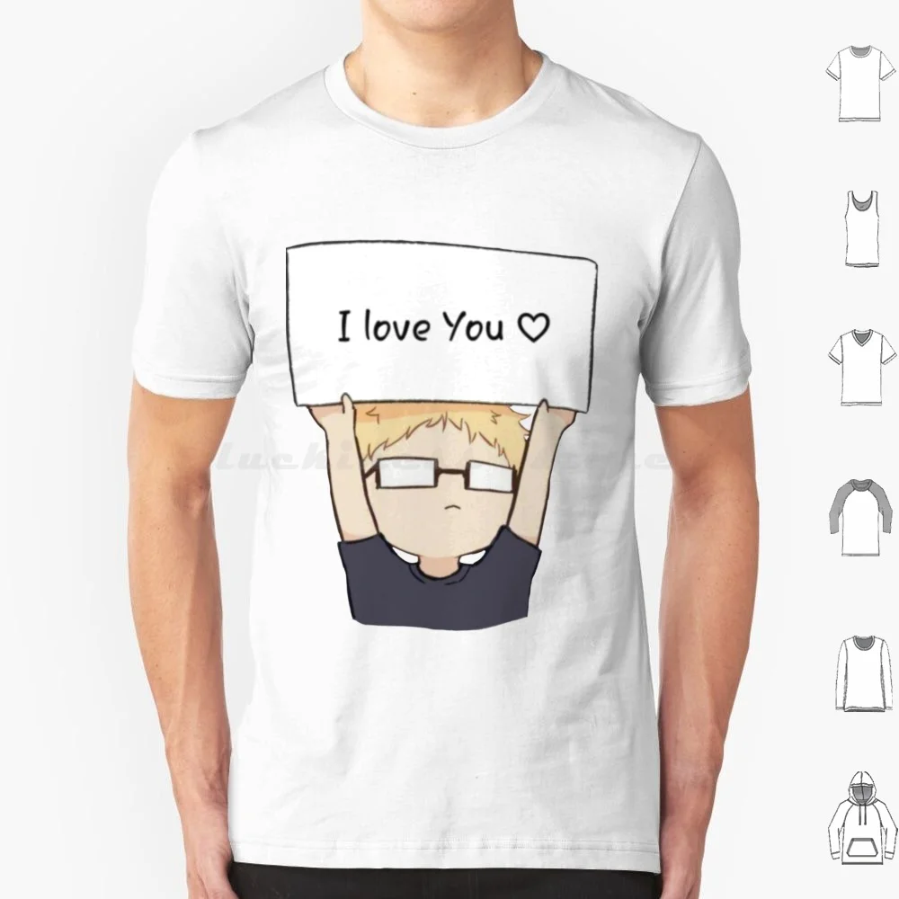 Tsukishima , I Love You T Shirt 6xl Cotton Cool Tee Kageyama Hinata Nishinoya Sugawara Azumane Tsukishima Daichi Oikawa Tetsurō