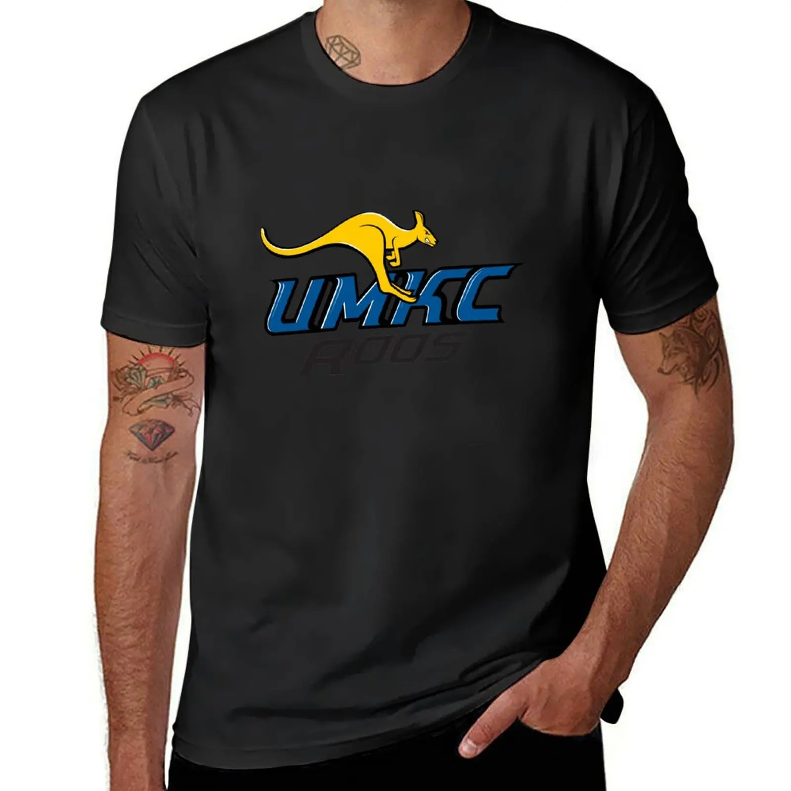 Logo - Kangaroos UMKC T-Shirt blacks sports fans oversizeds mens t shirts pack