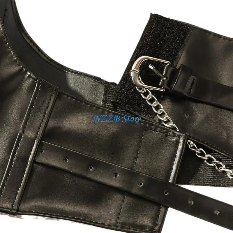 T21F Punk Underbust Riem voor Vrouwelijke Modieuze Body Corset Harnas Riem Tailleband Rollenspel Vrouwen Riem Kostuum