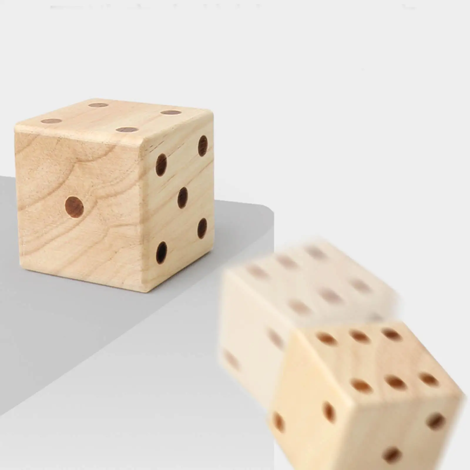 Smooth Wooden Jumbo Yard Dice Giant Classic Game Pieces for Family Lawn Beach Backyard Indoor Outdoor Activities