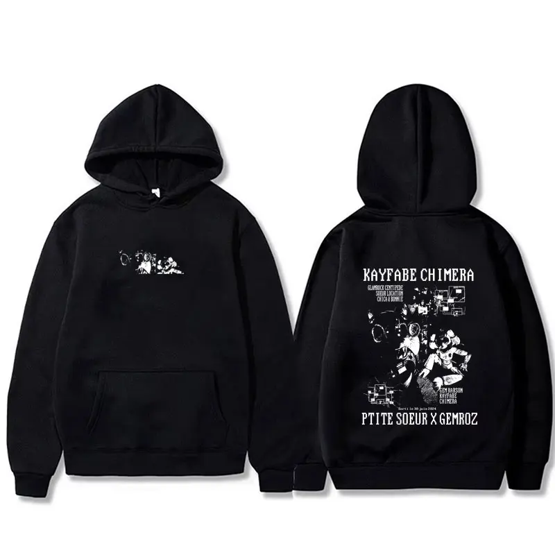 

Rapper Ptite Soeur Gemroz KAYFABE CHIMERA Album Print Hoodie Men Women Hip Hop Fashion Pop Music Sweatshirt Male Vintage Hoodies