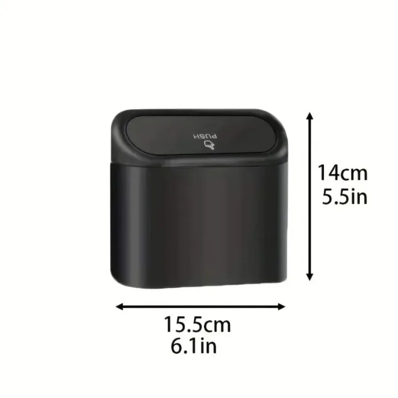 New Car Trash Can (with Lid) 3 Rolls of Garbage Bags for Car Door/Seat Back/Center Console Side/Home/Office Use Small Trash Can