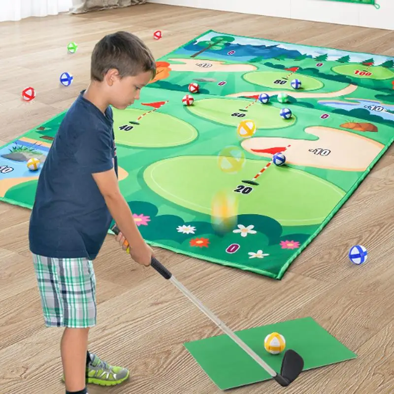 

Golf Game Training Mat Hitting Mat Golf Game Kit Good Adhesion Golf Equipment For Yard Outdoor Home Work Area