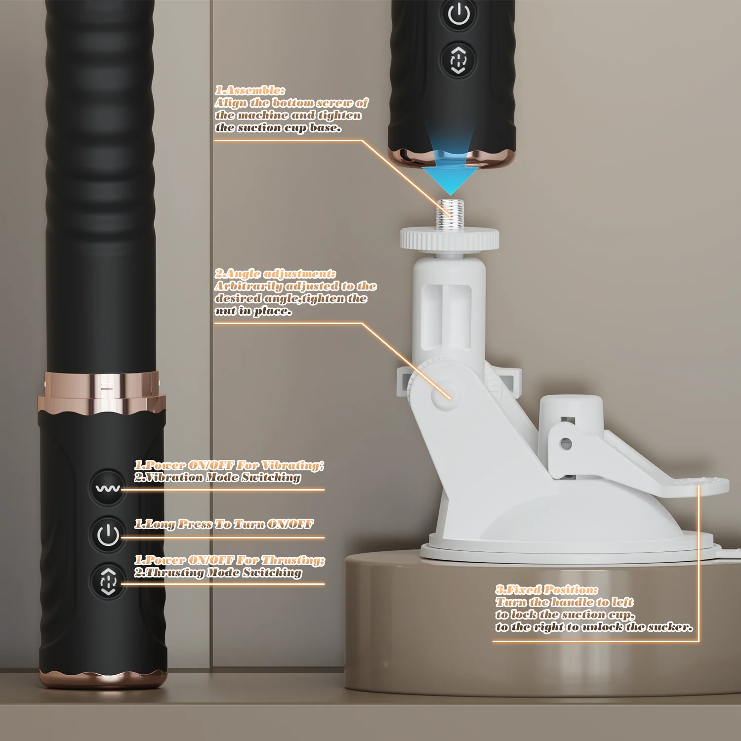 Thrusting دسار هزاز الجنس لعب الكبار ل G بقعة البظر الشرج تحفيز للإزالة شفط كأس قضبان اصطناعية واقعية للنساء #5